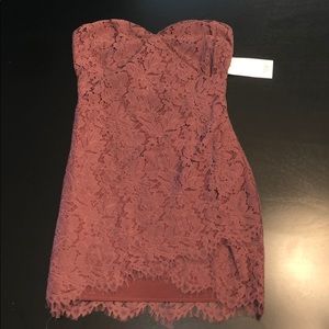 Small Burgundy Strapless Tobi Dress